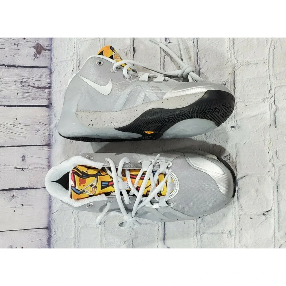 Nike Zoom Freak 1 Basketball Shoes KIDS 7Y Grey Graffiti BQ5633-005 Sneakers